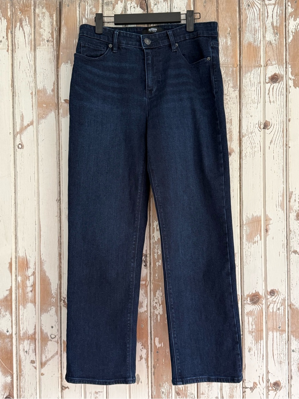 Hudson Dark Wash Straight Leg Jeans, Like New, Size 10